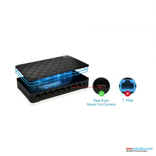 Ruijie Reyee RG-ES08 8-Port 100 Mbps Network Switch (3Y)